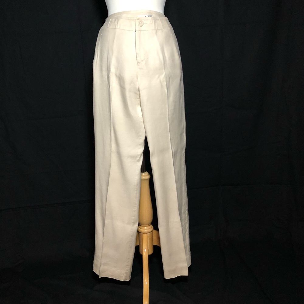 CAbi Linen/Rayon/Spandex Blend Summer Trouser